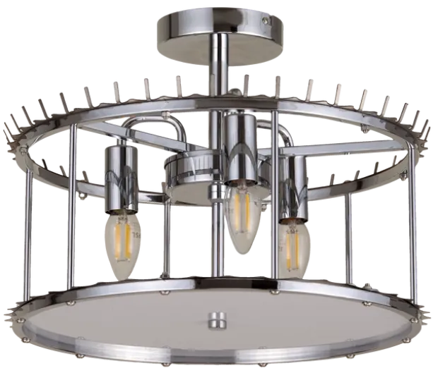 Venice slim plafond taklampe 45cm hvit/krom