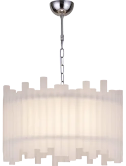 Venice slim taklampe 55cm hvit/krom