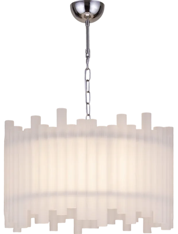 Venice slim taklampe 55cm hvit/krom