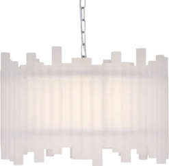 Venice slim taklampe 55cm hvit/krom