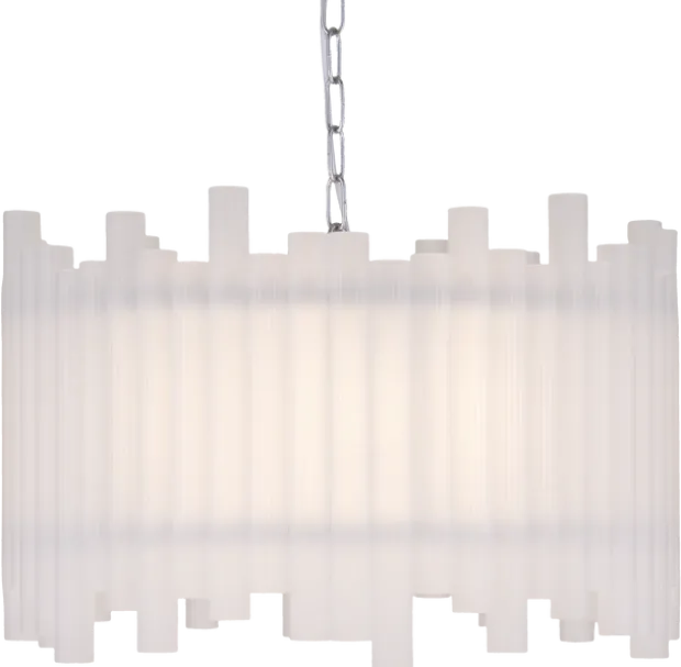 Venice slim taklampe 55cm hvit/krom