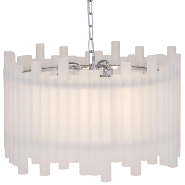Venice slim taklampe 55cm hvit/krom