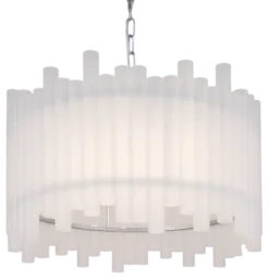 Venice slim taklampe 55cm hvit/krom