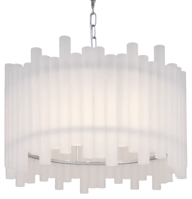 Venice slim taklampe 55cm hvit/krom