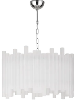 Venice slim taklampe 55cm hvit/krom