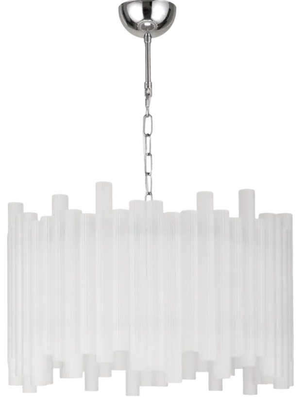 Venice slim taklampe 55cm hvit/krom