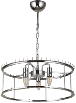 Venice slim taklampe 55cm hvit/krom
