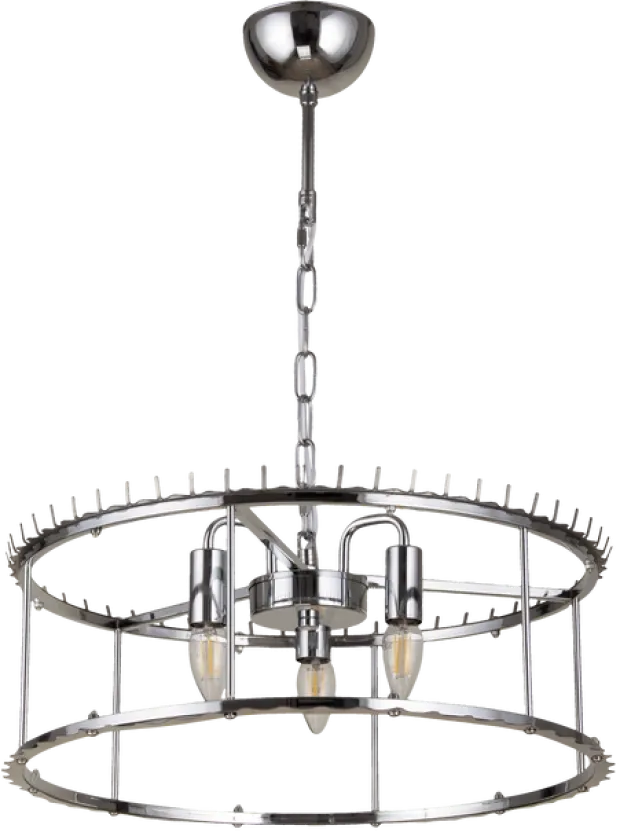 Venice slim taklampe 55cm hvit/krom