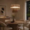 Venice taklampe lysekrone 2lag 50cm brun