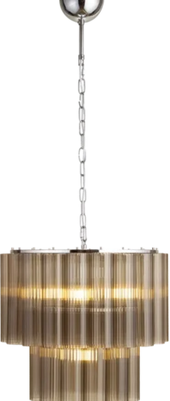 Venice taklampe lysekrone 2lag 50cm brun