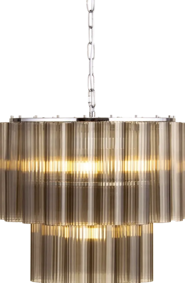 Venice taklampe lysekrone 2lag 50cm brun