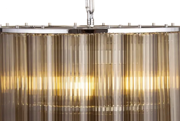 Venice taklampe lysekrone 2lag 50cm brun