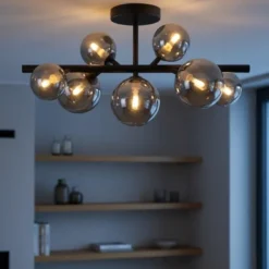 Vernon plafond taklampe 53cm smoke