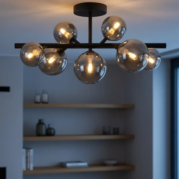 Vernon plafond taklampe 53cm smoke