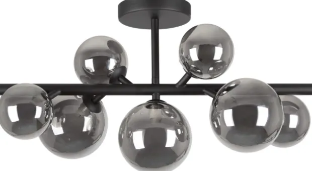 Vernon plafond taklampe 53cm smoke
