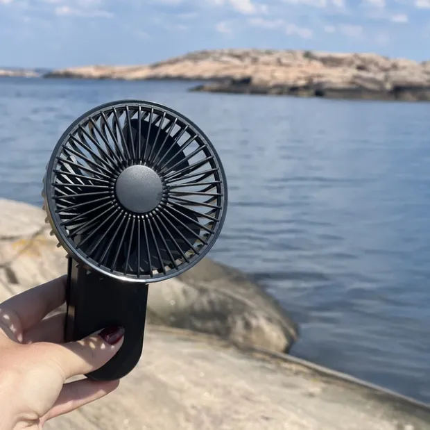 Vifte med klype oppladbar sort