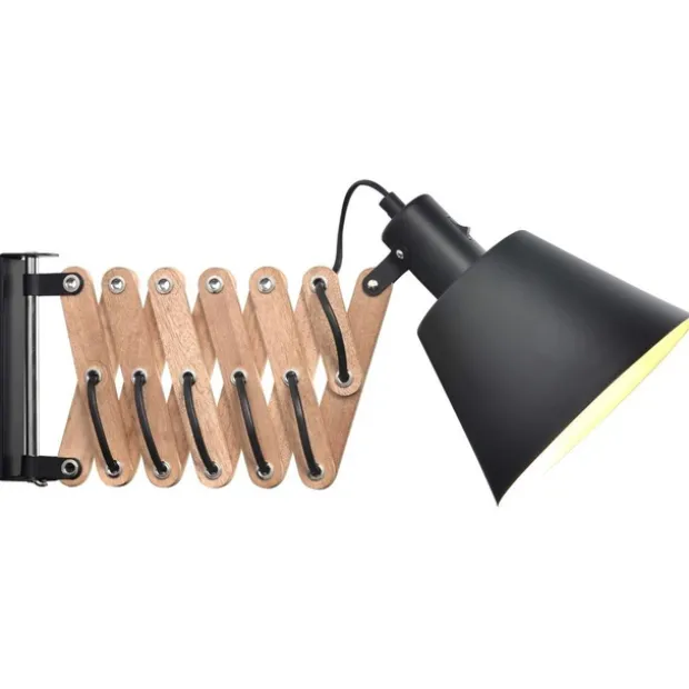 Vintage vegglampe 13cm sort