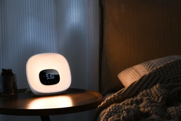 Wake-Up klokke 20cm hvit