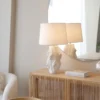 Wave 3D bordlampe 63cm hvit