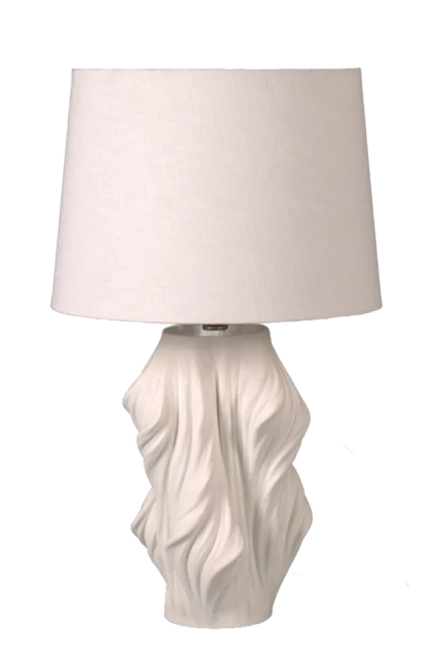 Wave 3D bordlampe 63cm hvit