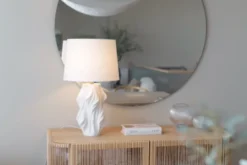 Wave 3D bordlampe 63cm hvit