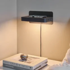 Western LED vegglampe 25cm sort