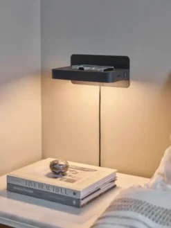 Western LED vegglampe 25cm sort