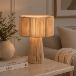 Ylva bordlampe 43cm beige