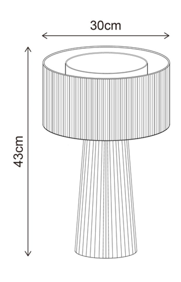 Ylva bordlampe 43cm beige