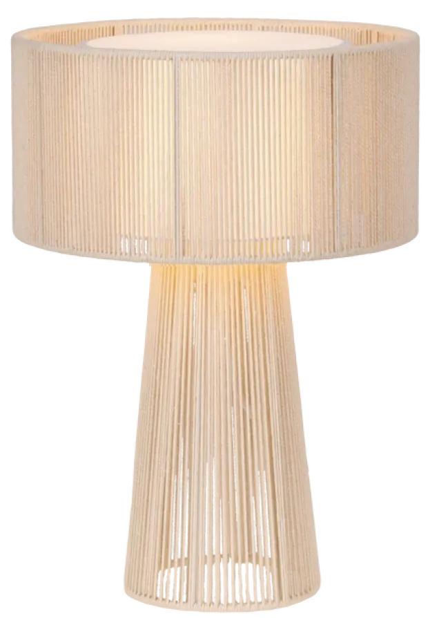 Ylva bordlampe 43cm beige