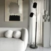Zeba gulvlampe uten skjermer 3lys 207cm sort